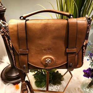 COACH sling bag Python Embossed Leather